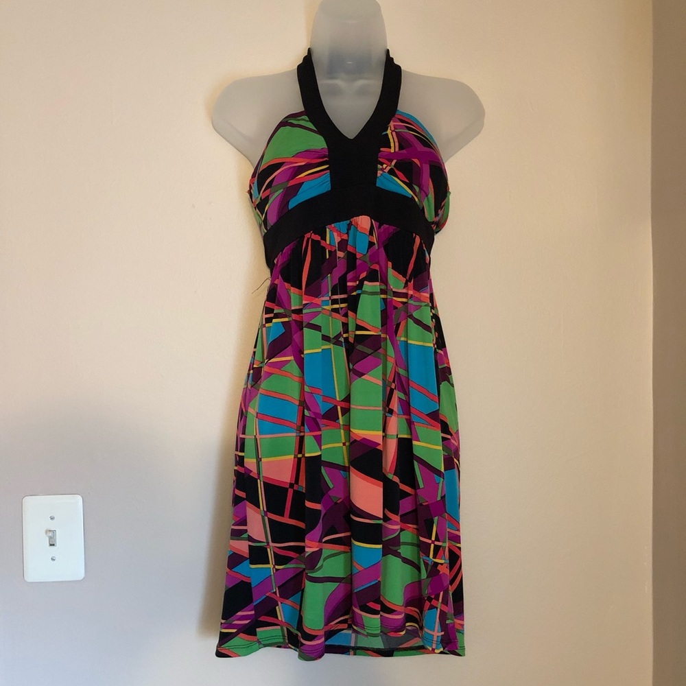 City Triangles Resort Halter Dress Beach Coverup M - Picture 2 of 6